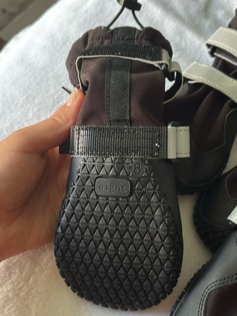Dog Waterproof Black and White Flex Boots